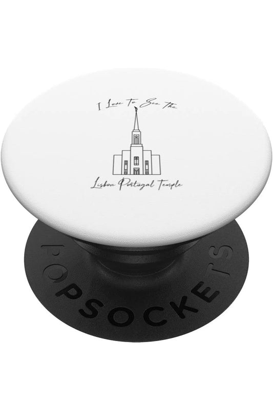 Lisbon Portugal Temple, I love to see my temple, calligraphy PopSocket