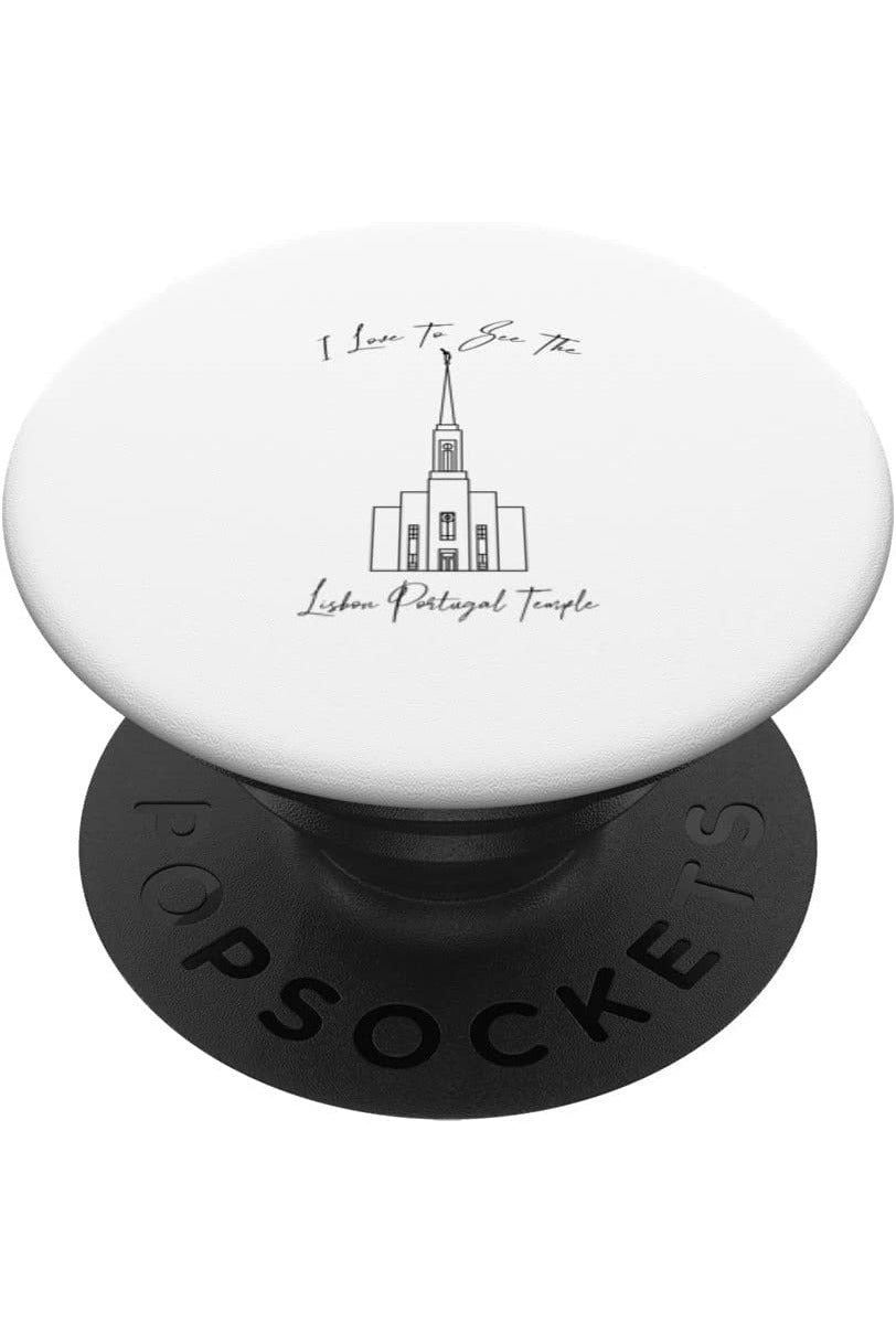 Lisbon Portugal Temple PopSockets Grip - Calligraphy Style (English) US