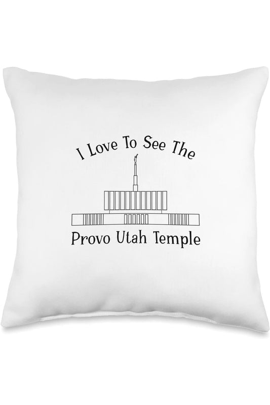 Provo Utah Temple Throw Pillows - Happy Style (English) US