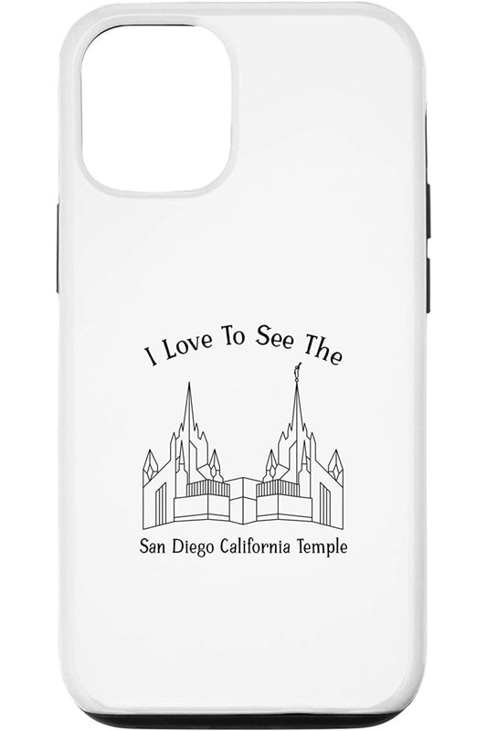 San Diego California Temple Apple iPhone Cases - Happy Style (English) US