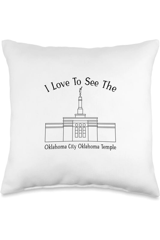 Oklahoma City Oklahoma Temple Throw Pillows - Happy Style (English) US