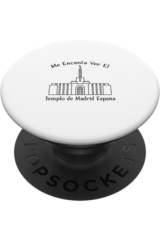 Madrid Spain Temple, I love to see my temple happy (Spanish) PopSocket