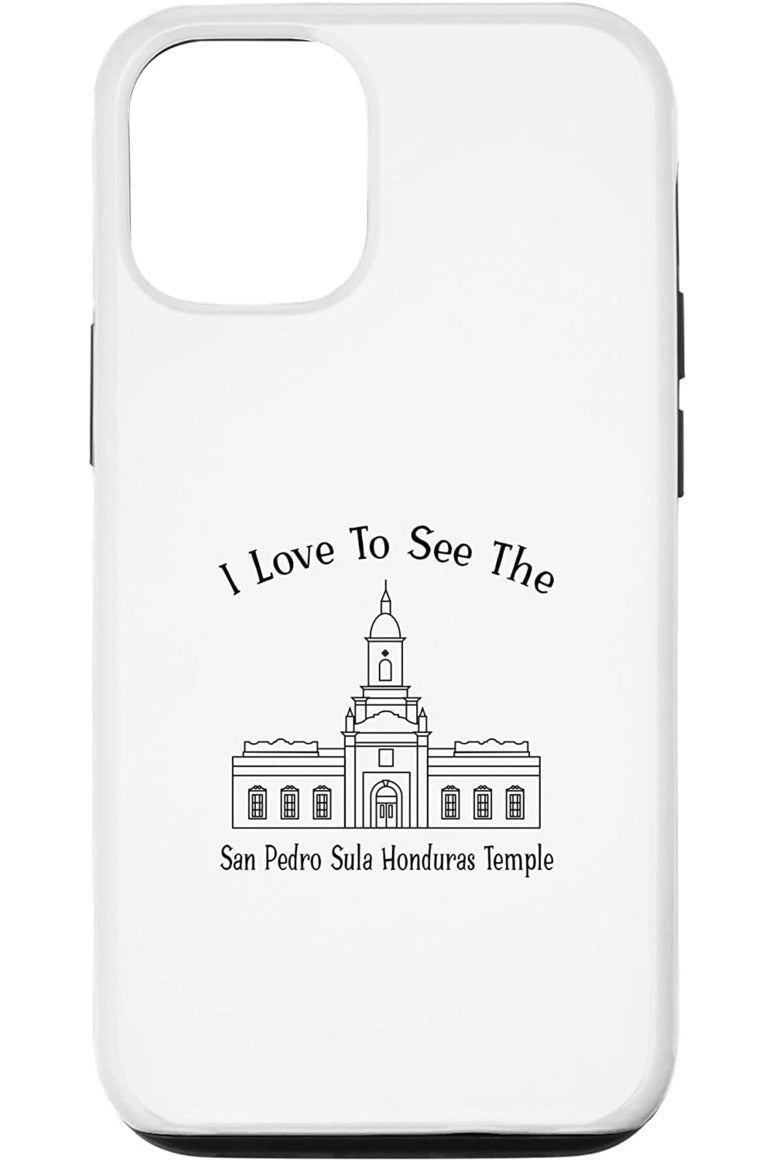 San Pedro Sula Honduras Temple Apple iPhone Cases - Happy Style (English) US