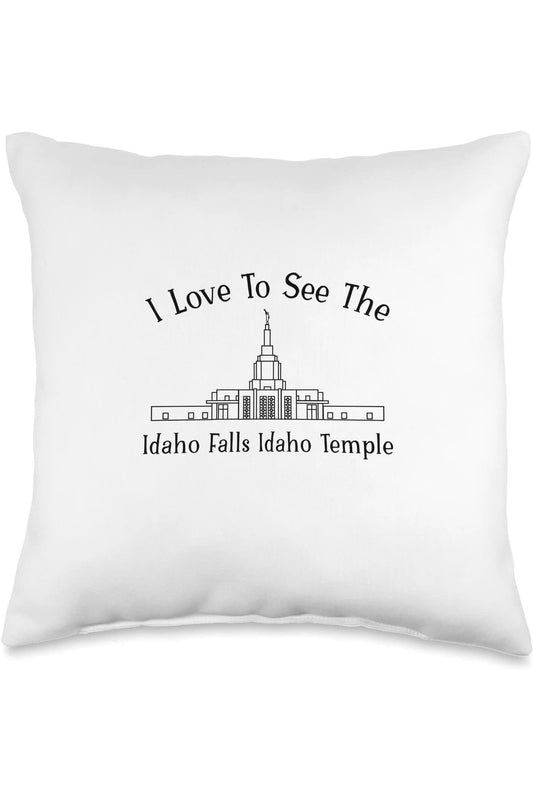 Idaho Falls Idaho Temple Throw Pillows - Happy Style (English) US
