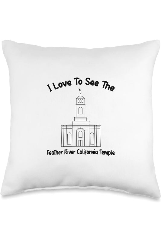 Feather River California Temple Throw Pillows - Primary Style (English) US
