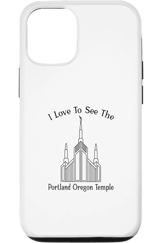 Portland Oregon Temple Apple iPhone Cases - Happy Style (English) US