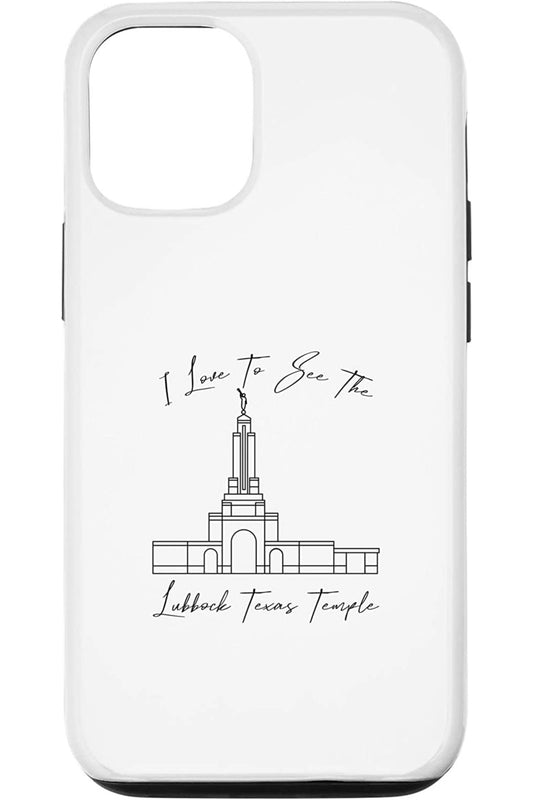 Lubbock Texas Temple Apple iPhone Cases - Calligraphy Style (English) US