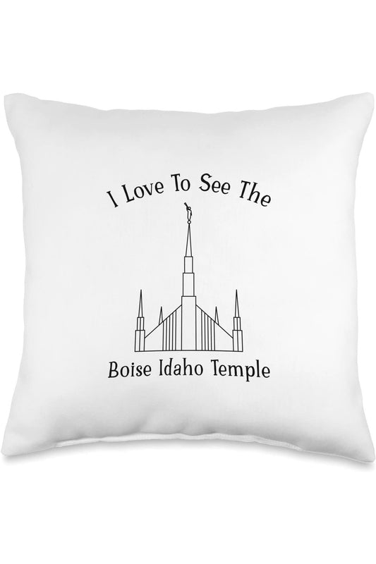 Boise Idaho Temple Throw Pillows - Happy Style (English) US