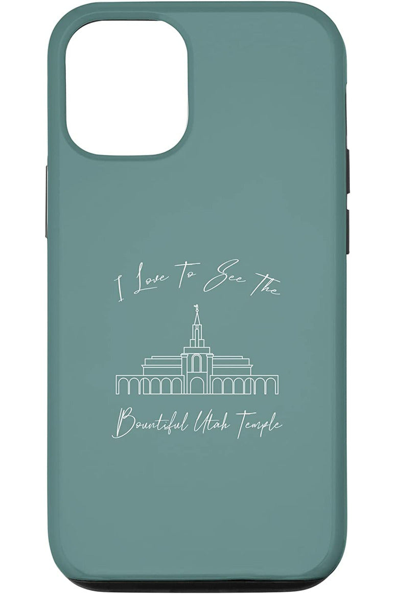 Bountiful Utah Temple Apple iPhone Cases - Calligraphy Style (English) US