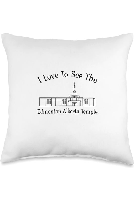 Edmonton Alberta Temple Throw Pillows - Happy Style (English) US