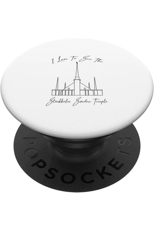 Stockholm Sweden Temple, I love to see my temple, calligraph PopSocket