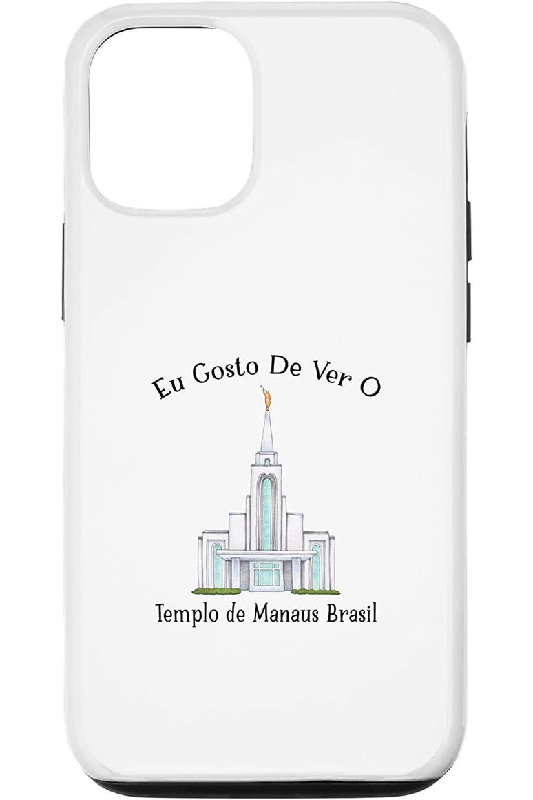 Templo de Manaus Brasil Apple iPhone Cases - Happy Style (Portuguese) US