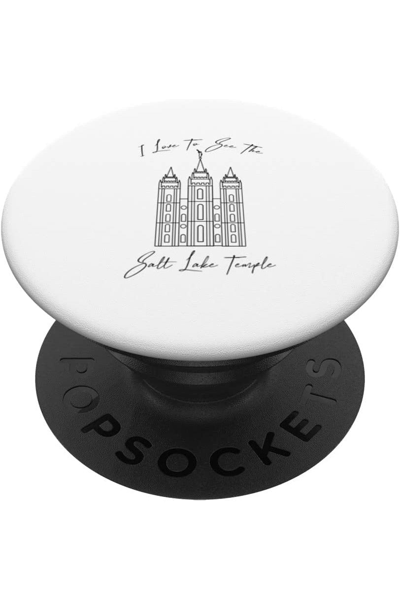 Salt Lake Temple, I love to see my temple, calligraphie PopSocket