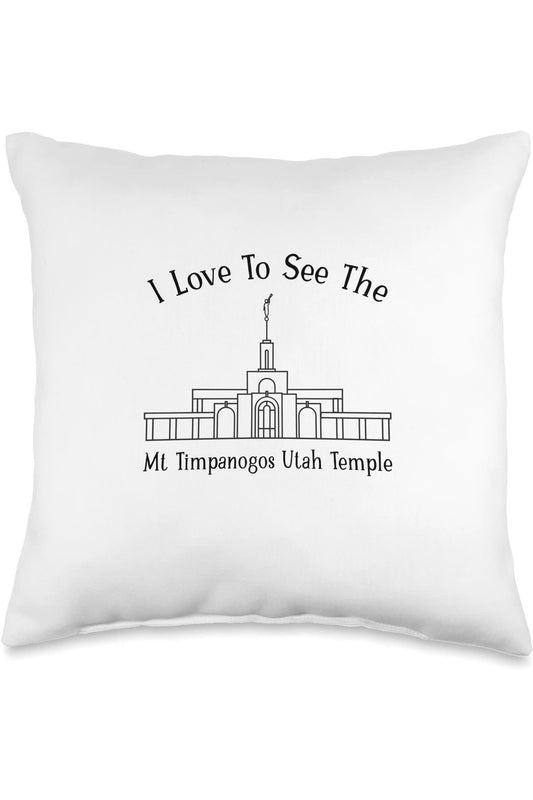 Mt Timpanogos Utah Temple Throw Pillows - Happy Style (English) US