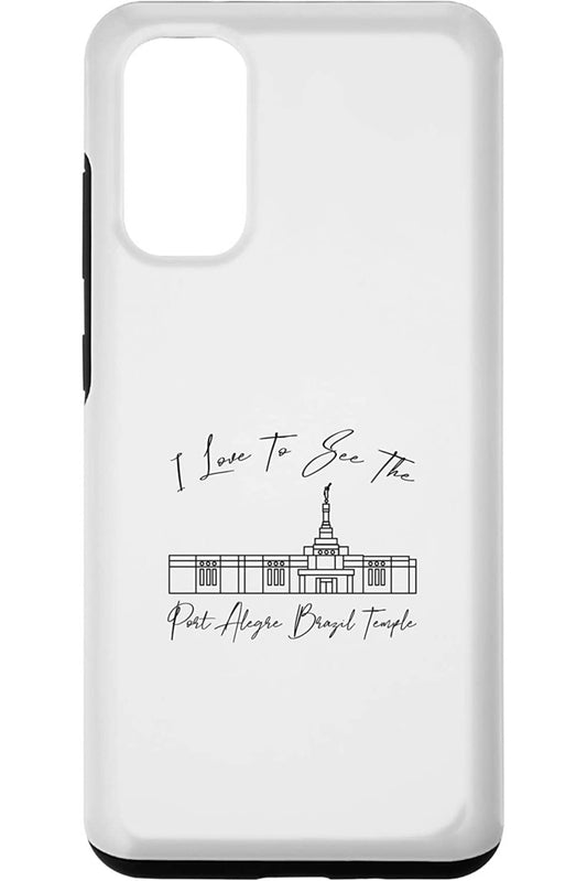 Porto Alegre Brazil Temple Samsung Phone Cases - Calligraphy Style (English) US