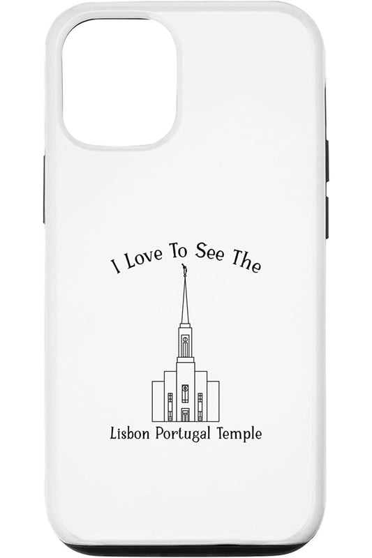 Lisbon Portugal Temple Apple iPhone Cases - Happy Style (English) US