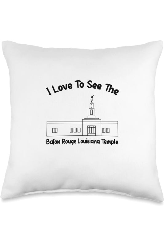 Baton Rouge Louisiana Temple Throw Pillows - Primary Style (English) US