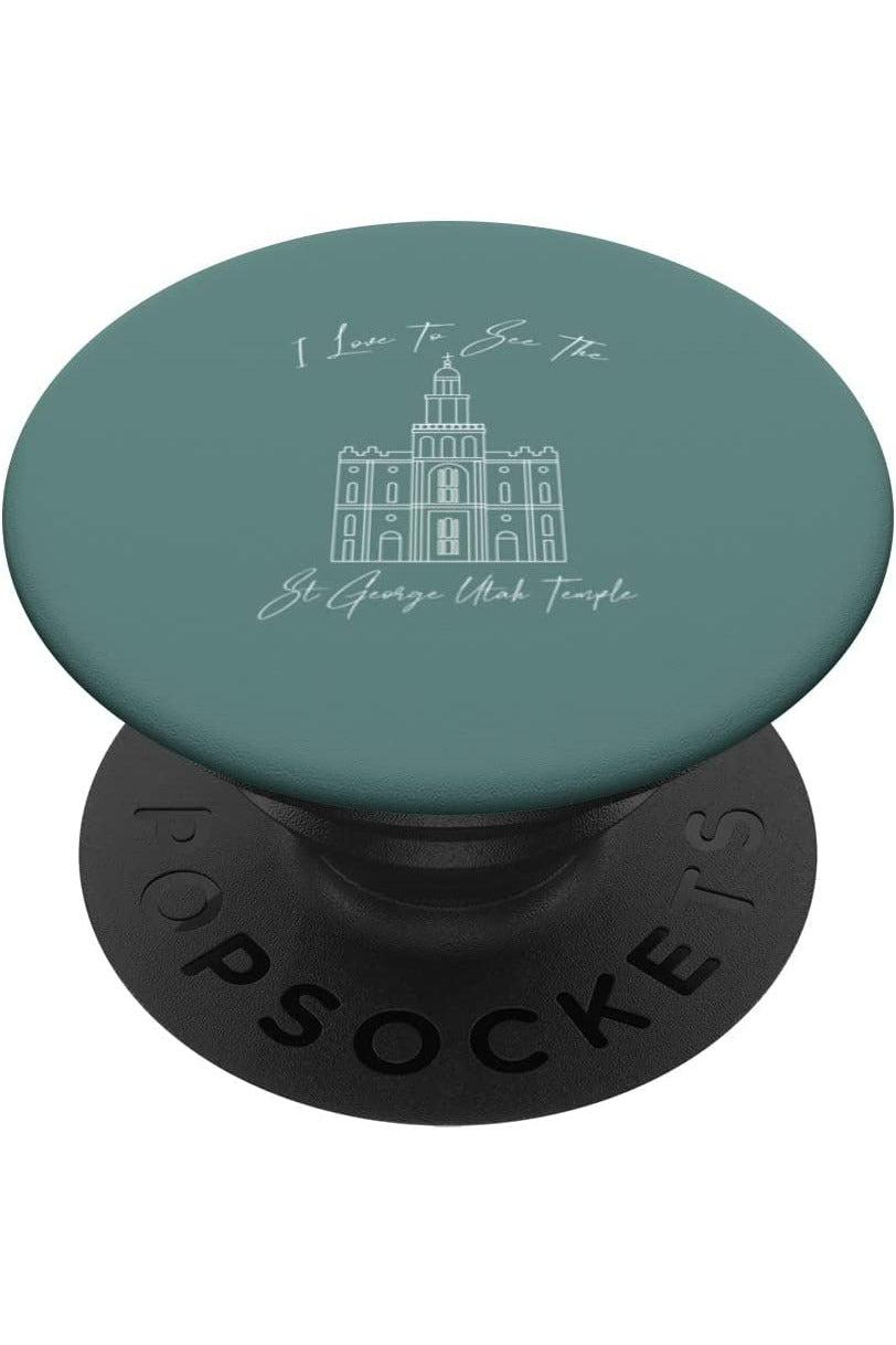 St George Utah Temple PopSockets Grip - Calligraphy Style (English) US