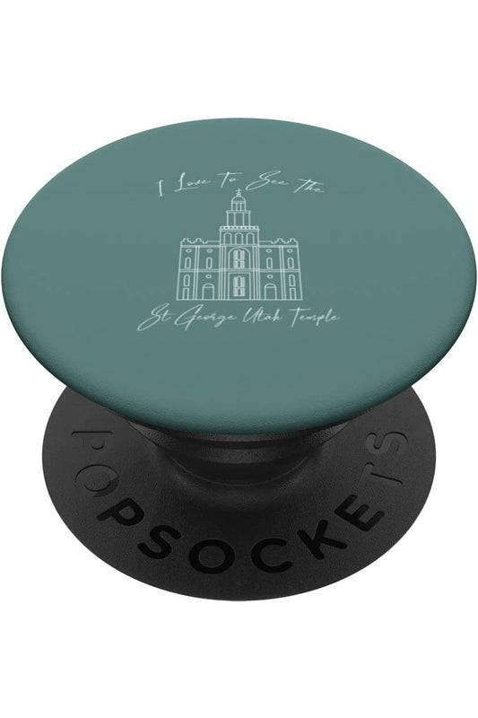 St George Utah Temple PopSockets Grip - Calligraphy Style (English) US
