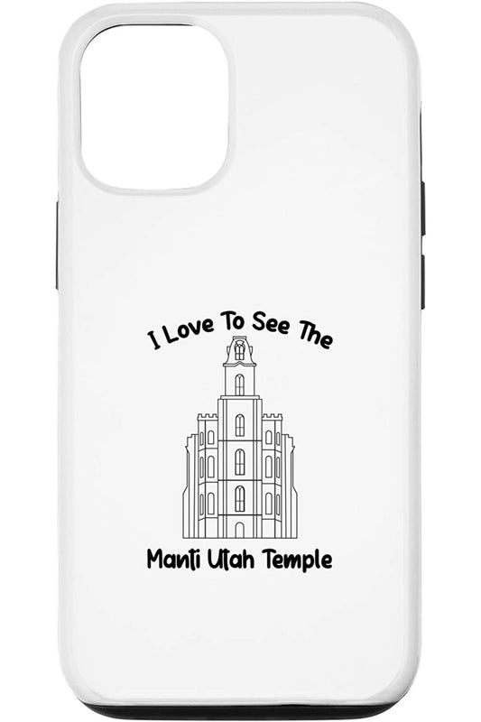 Manti Utah Temple Apple iPhone Cases - Primary Style (English) US