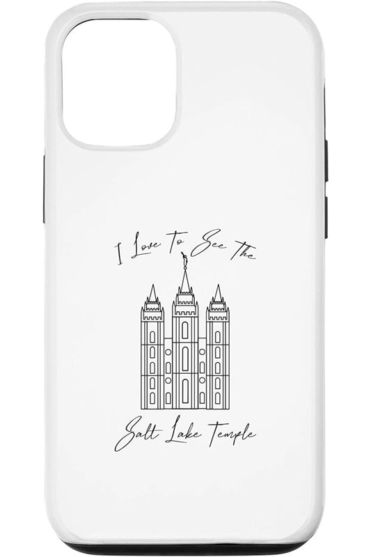 Salt Lake Temple Apple iPhone Cases - Calligraphy Style (English) US