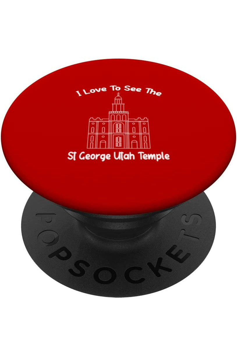 St George Utah Temple PopSockets Grip - Primary Style (English) US