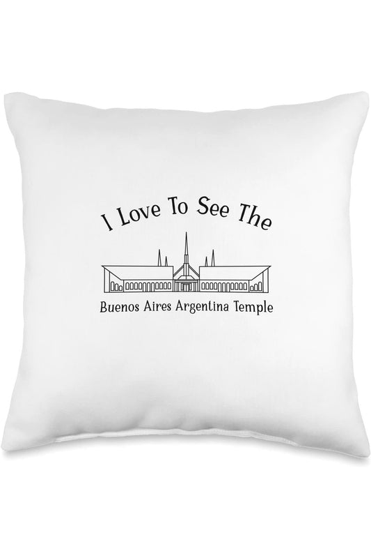 Buenos Aires Argentina Temple Throw Pillows - Happy Style (English) US