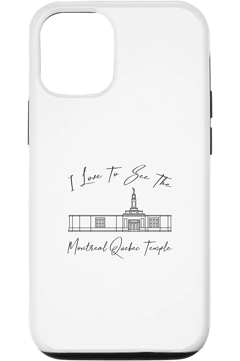 Montreal Quebec Temple Apple iPhone Cases - Calligraphy Style (English) US