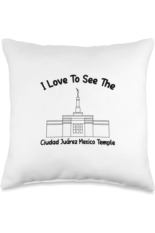 Ciudad Juarez Mexico Temple Throw Pillows - Primary Style (English) US
