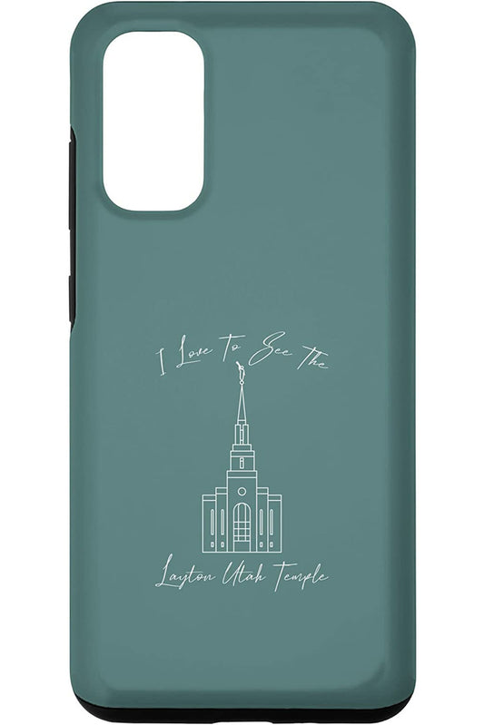 Layton Utah Temple Samsung Phone Cases - Calligraphy Style (English) US