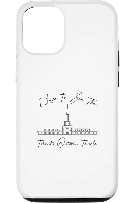 Toronto Ontario Temple Apple iPhone Cases - Calligraphy Style (English) US