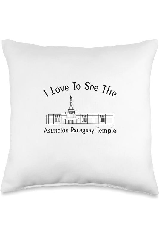 Asuncion Paraguay Temple Throw Pillows - Happy Style (English) US