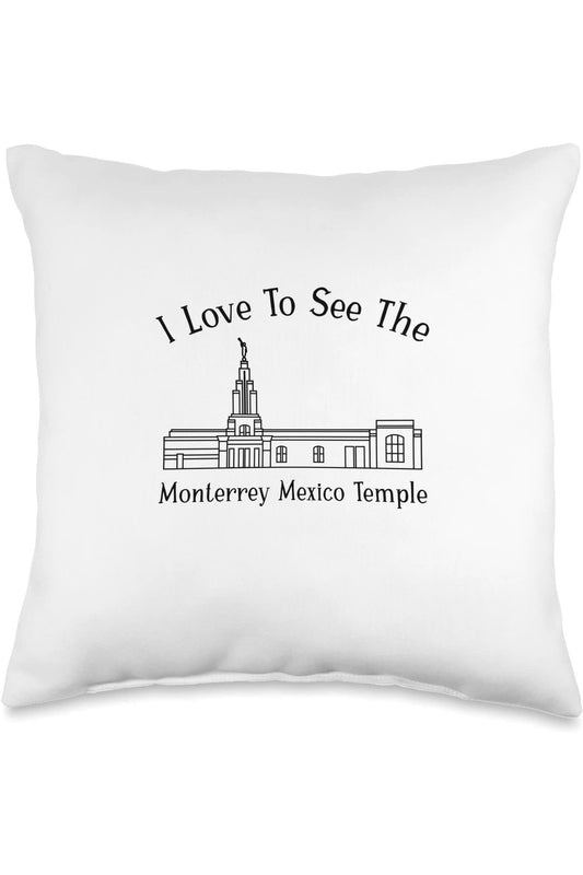Monterrey Mexico Temple Throw Pillows - Happy Style (English) US