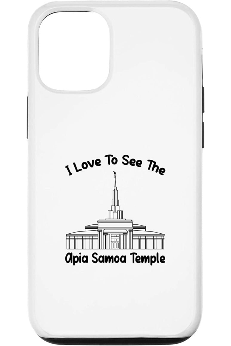 Apia Samoa Temple Apple iPhone Cases - Primary Style (English) US