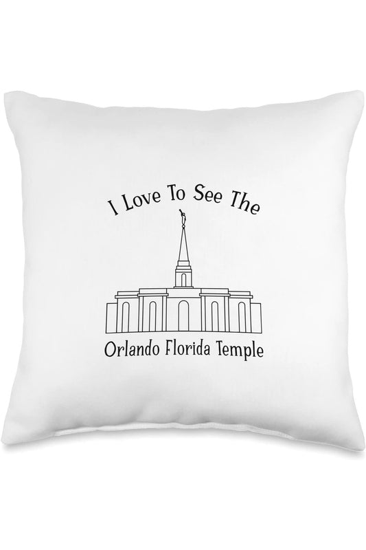 Orlando Florida Temple Throw Pillows - Happy Style (English) US