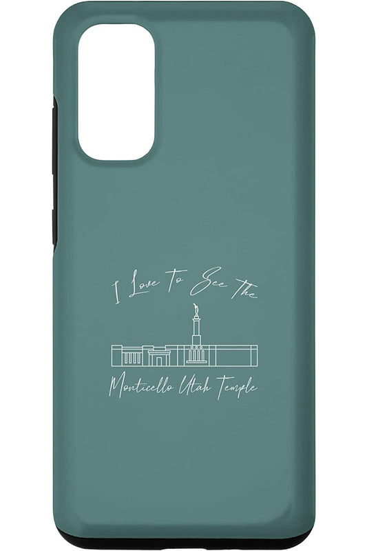 Monticello Utah Temple Samsung Phone Cases - Calligraphy Style (English) US