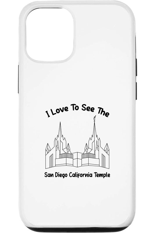 San Diego California Temple Apple iPhone Cases - Primary Style (English) US