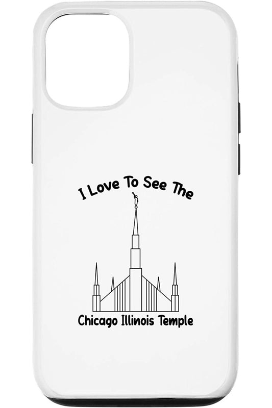 Chicago Illinois Temple Apple iPhone Cases - Primary Style (English) US