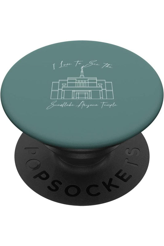 Snowflake Arizona Temple PopSockets Grip - Calligraphy Style (English) US