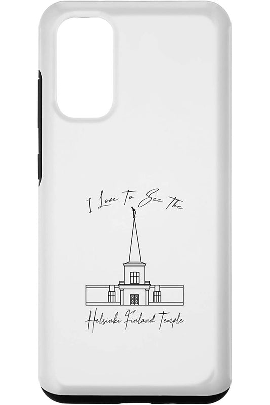 ヘルシンキ フィンランド寺院、私は神殿を見るのが大好き、カリグラフ Samsung Phone Case