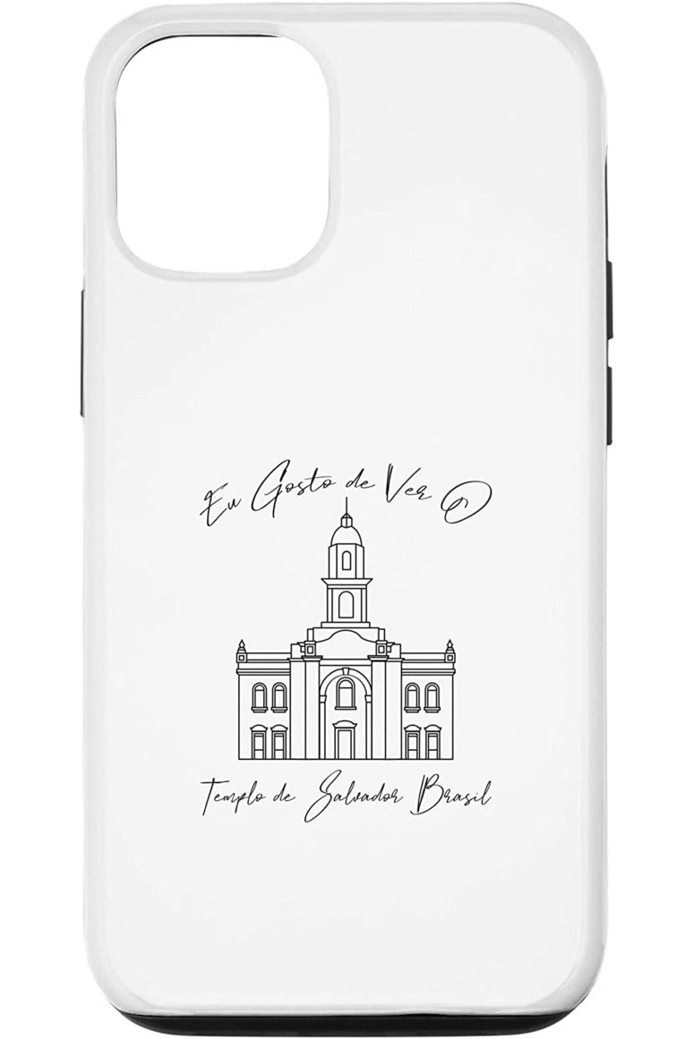 Salvador Brazil Temple Apple iPhone Cases - Calligraphy Style (Portuguese) US