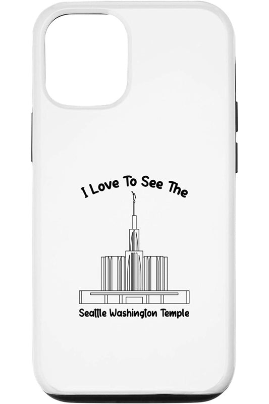 Seattle Washington Temple Apple iPhone Cases - Primary Style (English) US