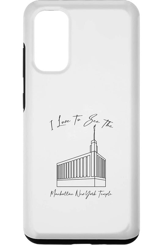 Manhattan New York Temple Samsung Phone Cases - Calligraphy Style (English) US