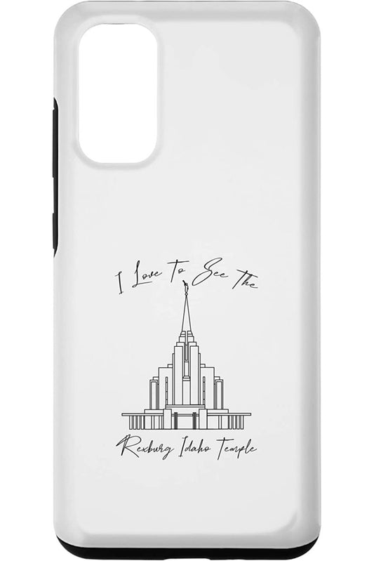 Rexburg Idaho Temple Samsung Phone Cases - Calligraphy Style (English) US