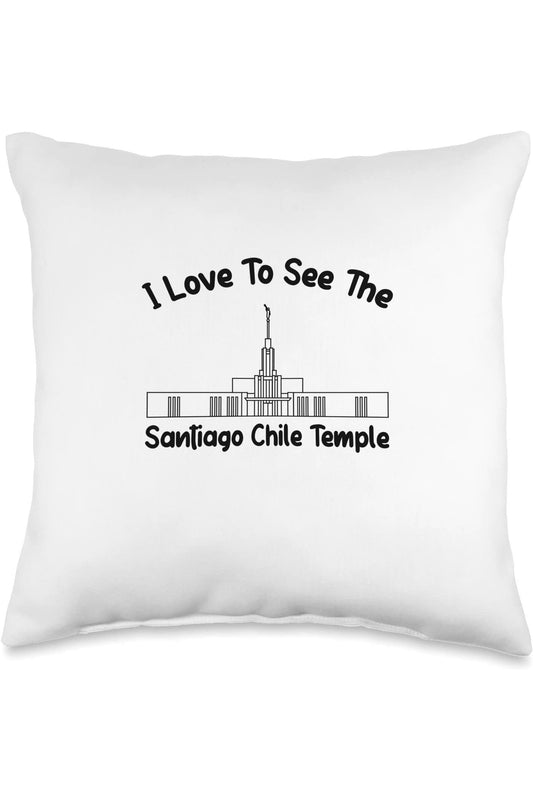 Santiago Chile Temple Throw Pillows - Primary Style (English) US