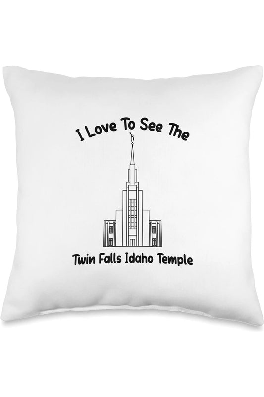 Twin Falls Idaho Temple Throw Pillows - Primary Style (English) US