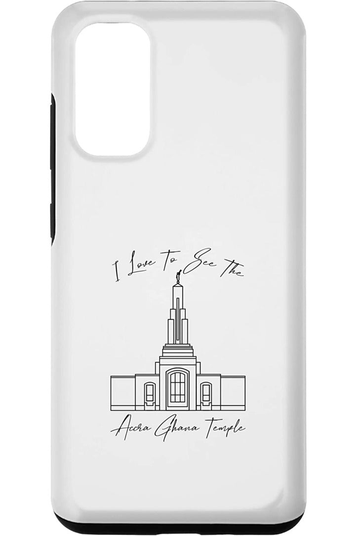 Accra Ghana Temple Samsung Phone Cases - Calligraphy Style (English) US