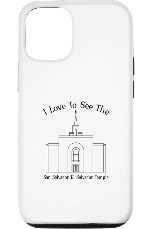 San Salvador El Salvador Temple Apple iPhone Cases - Happy Style (English) US