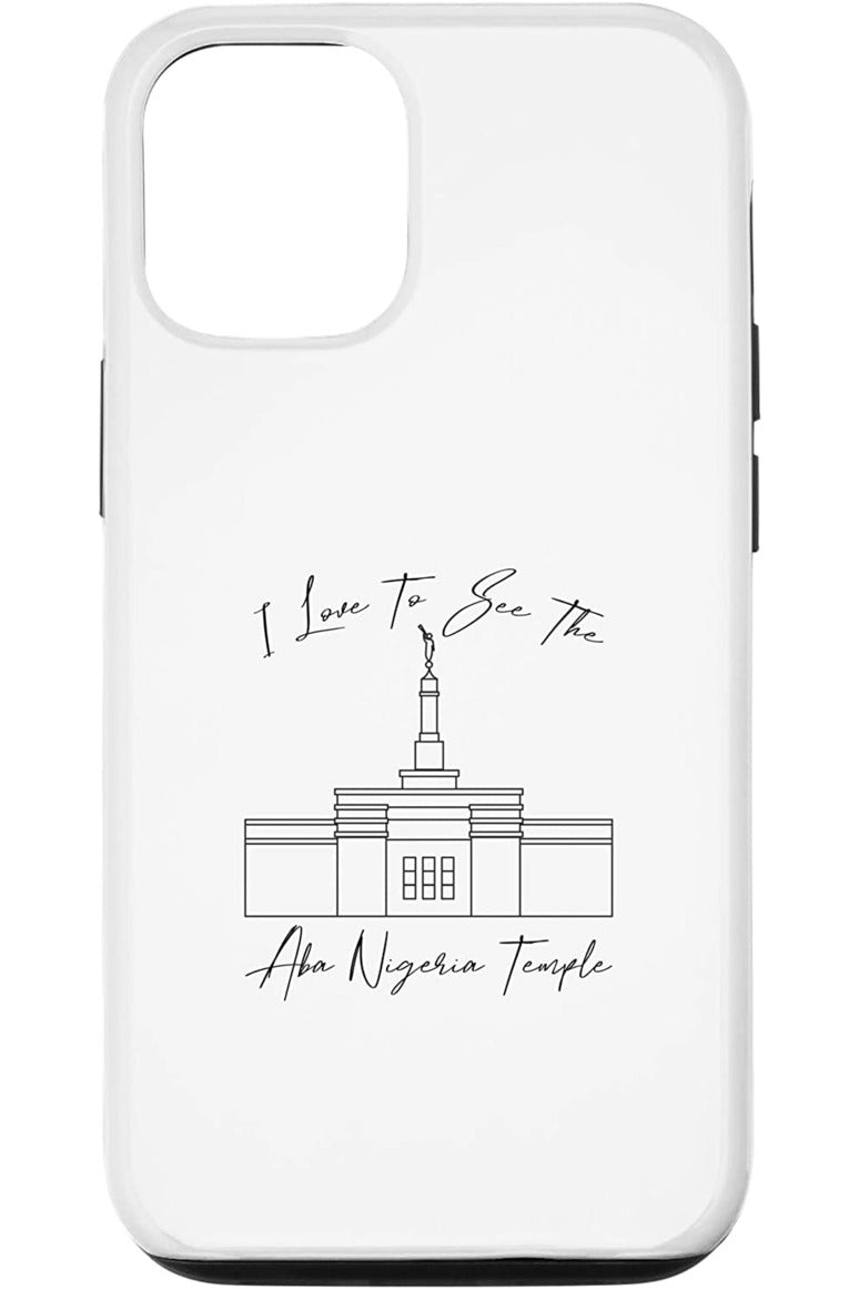 Aba Nigeria Temple Apple iPhone Cases - Calligraphy Style (English) US