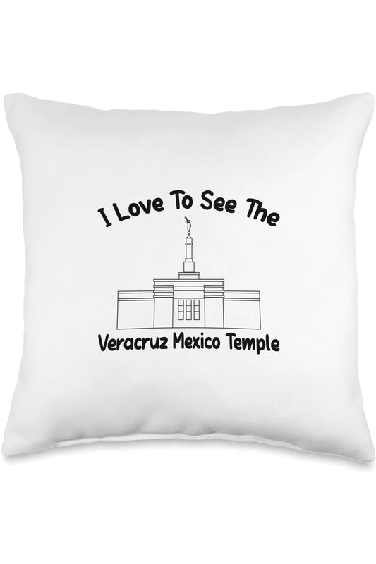 Veracruz Mexico Temple Throw Pillows - Primary Style (English) US